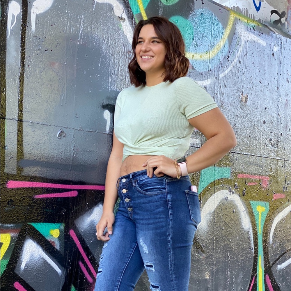 Mint Crop top